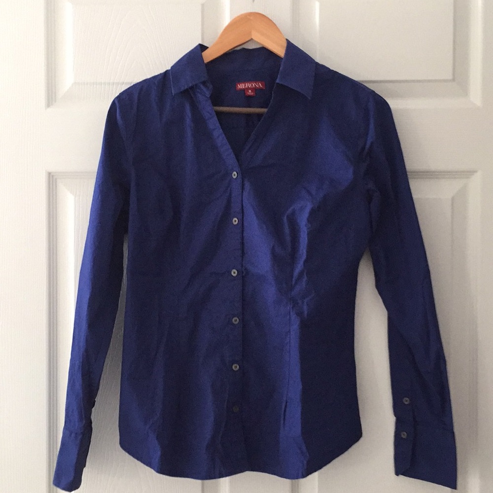 Blue button down shirt